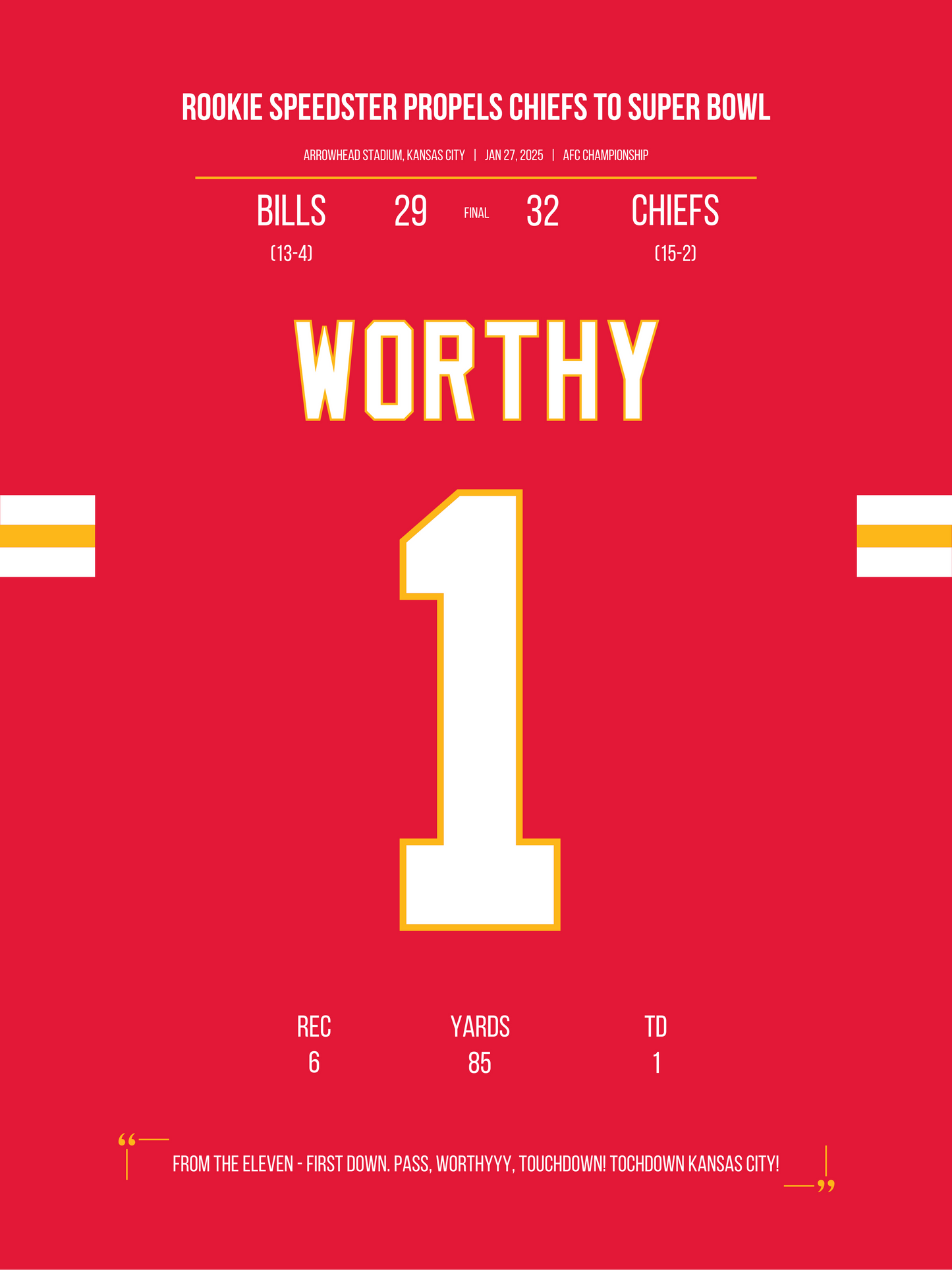 Worthy - Propeling The Chiefs To Super Bowl LIX