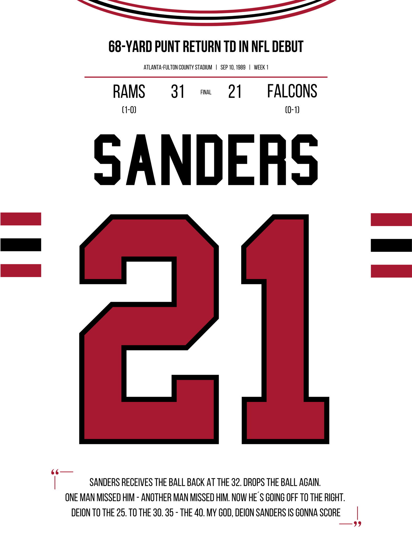 Sanders - Punt Return TD in Debut