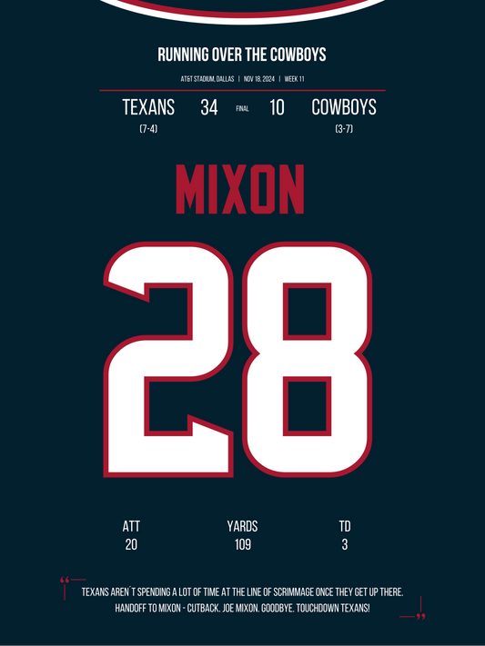 Mixon - Running over the Cowboys