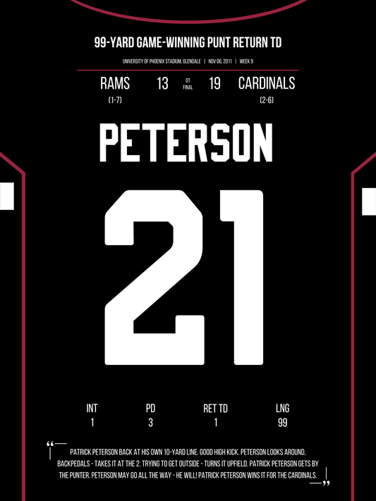 Peterson - 99-yard Punt Return Touchdown