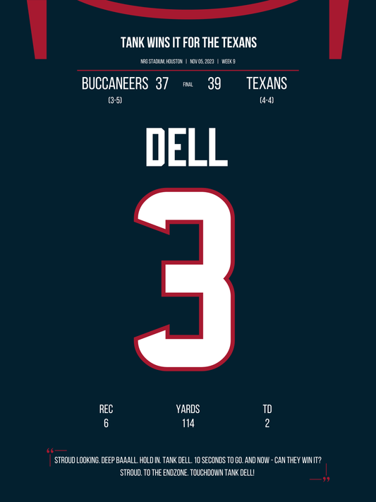 Dell - Tank wins it for the Texans