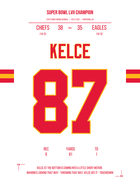 Kelce - Super Bowl LVII