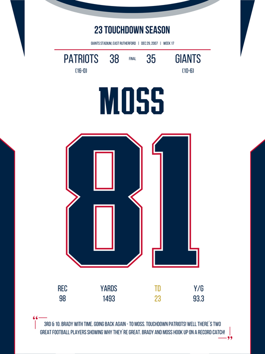 Moss - 23 Touchdown Season