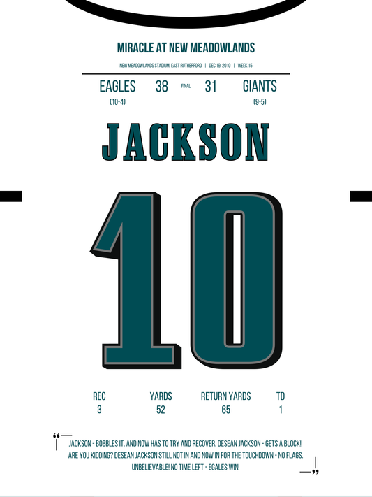 Jackson - Miracle at New Meadowlands