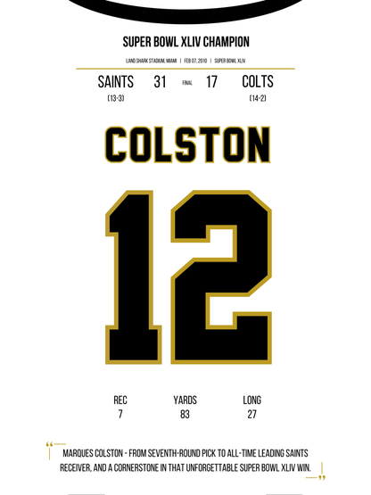 Colston - Super Bowl XLIV