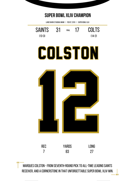Colston - Super Bowl XLIV