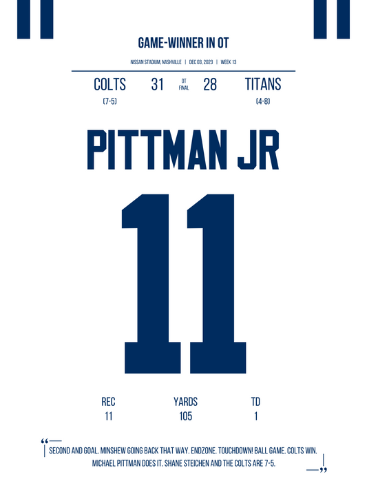 Pittman Jr - Game-Winner in OT