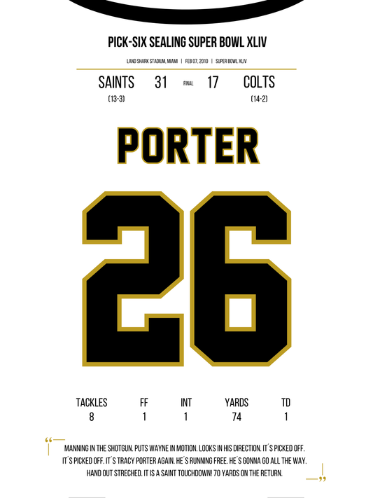 Porter - Super Bowl XLIV