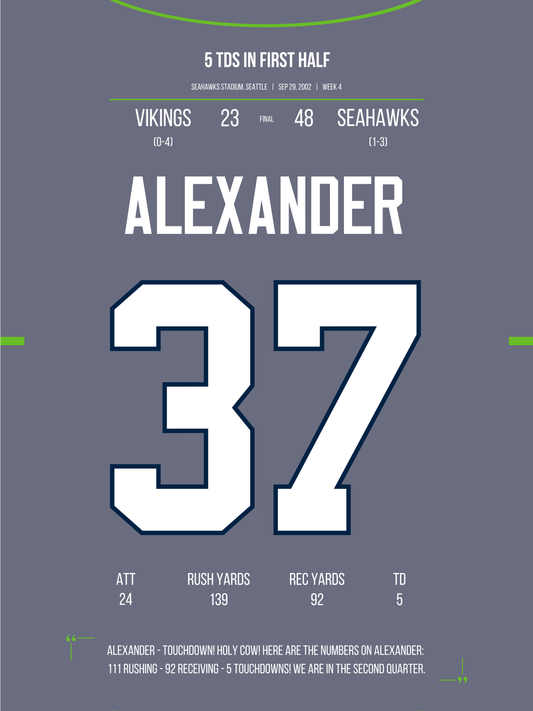 Alexander - 5 TDs (2002)