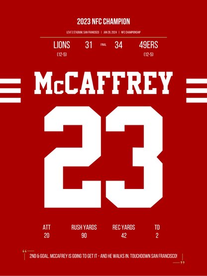 McCaffrey - 2023 NFC Champion