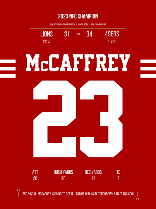 McCaffrey - 2023 NFC Champion