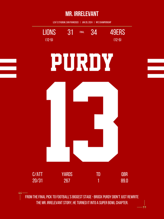 Purdy - Mr. Irrelevant