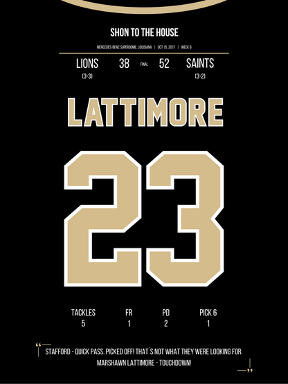 Lattimore - Interception Return Touchdown