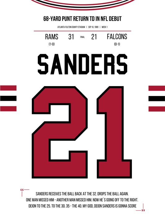Sanders - Punt Return TD in Debut