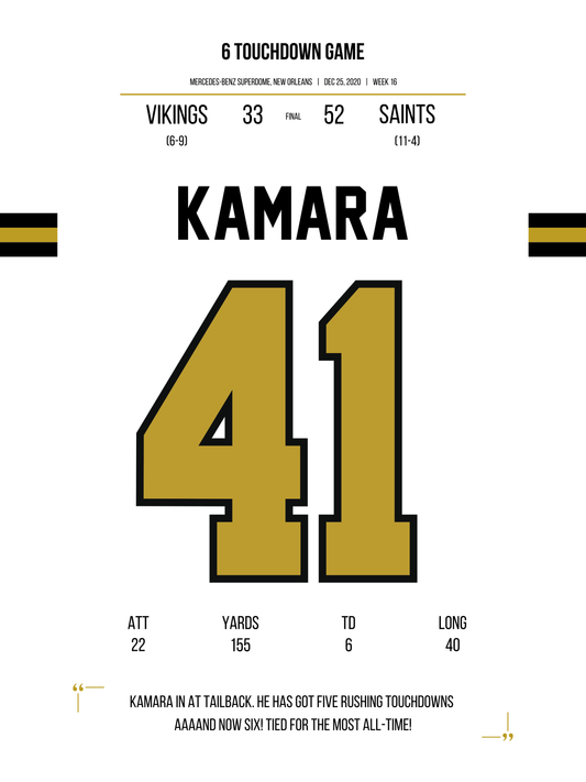 Kamara - 6 TD Game