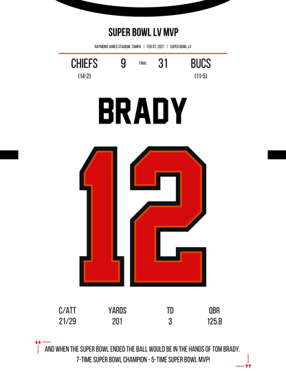 Brady - Super Bowl LV MVP