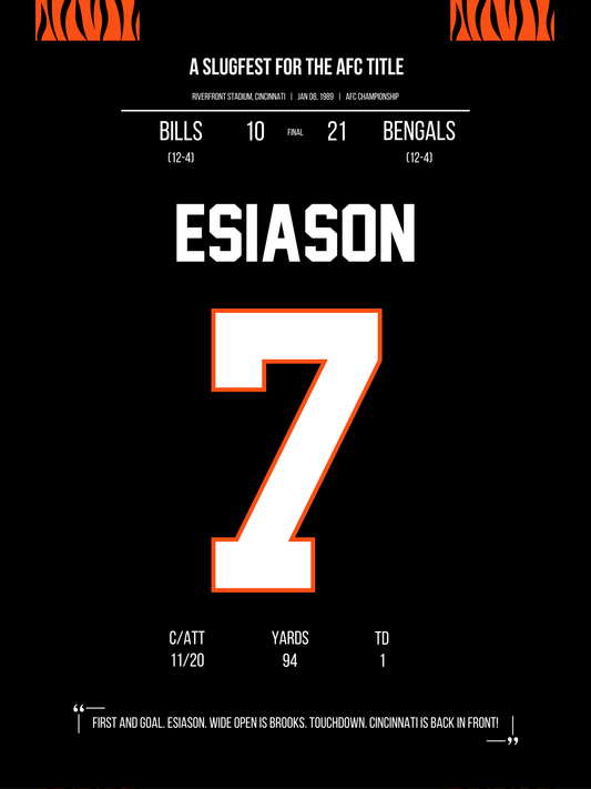 Esiason - A Slugfest for the AFC Title