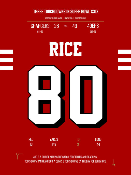 Rice - Super Bowl XXIX