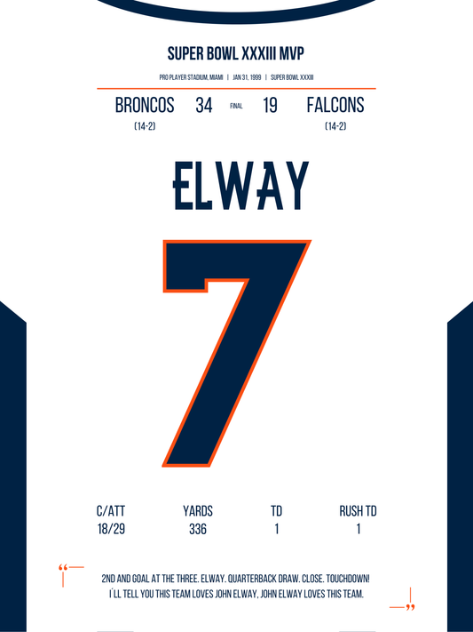 Elway - Super Bowl XXXIII MVP