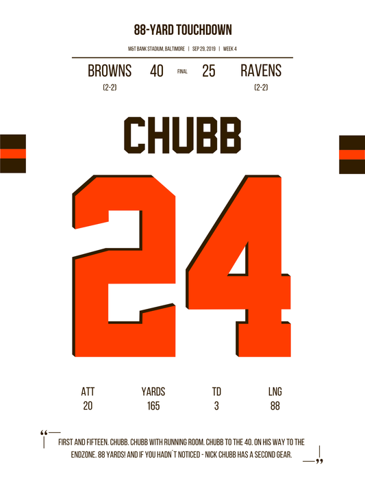 Chubb - 88-Yard Touchdown