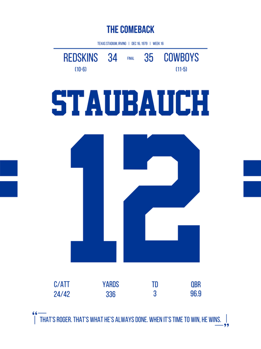 Staubach - The Comeback