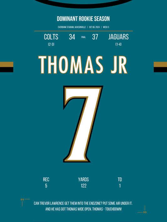 Thomas Jr - Dominant Rookie Season