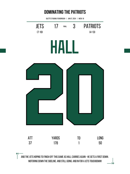 Hall - Running Over The Patriots