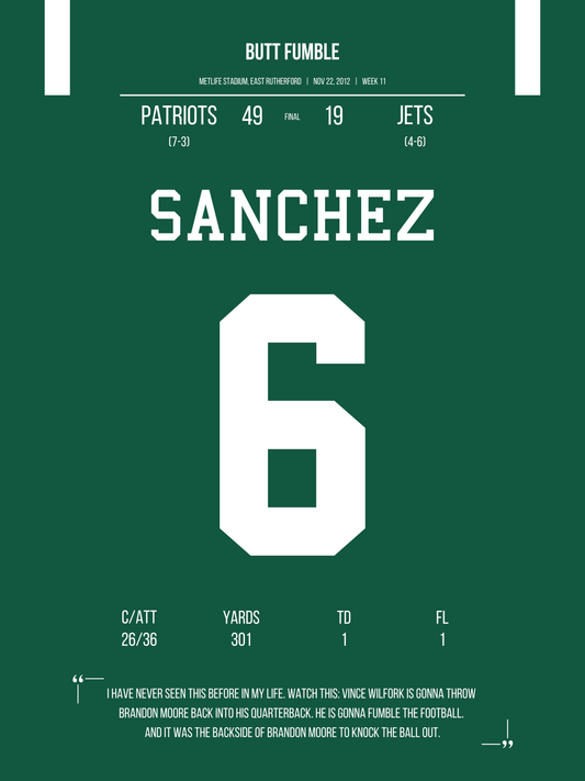 Sanchez - Butt Fumble