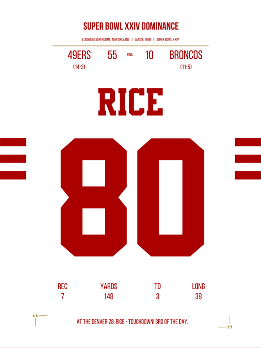 Rice - Super Bowl XXIV