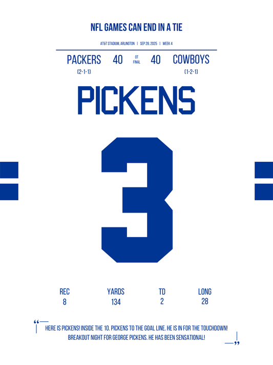 Pickens - Games Can End In A Tie