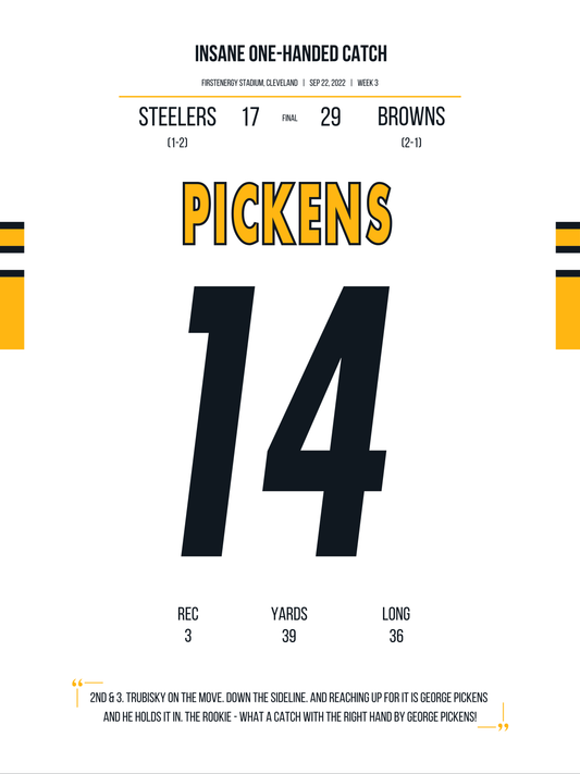 Pickens - Insane One-Handed Catch
