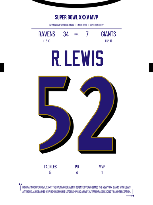 Lewis - Super Bowl XXXV MVP
