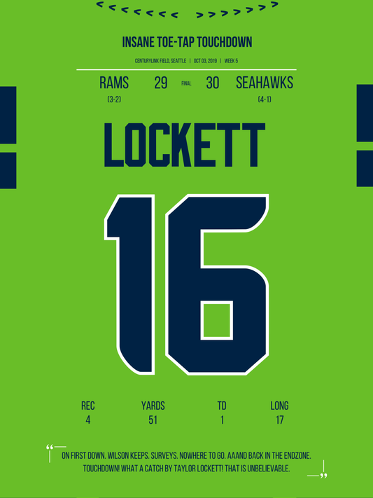 Lockett - Toe-Tip Touchdown