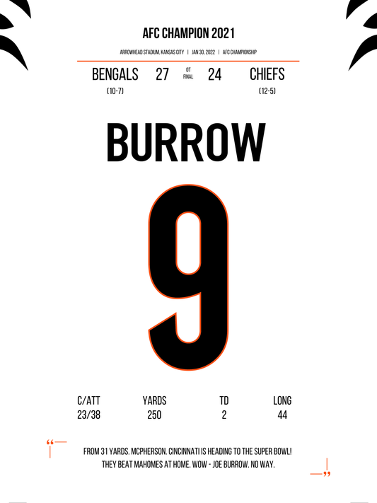 Burrow - 2021 AFC Champion