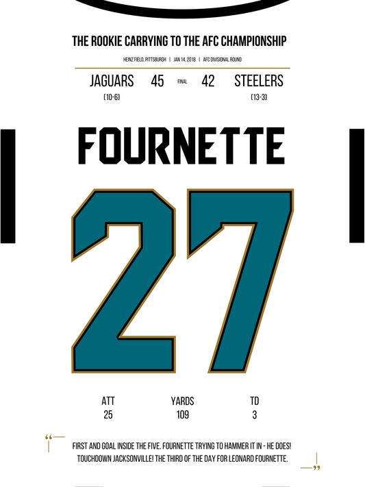 Fournette - Rookie Carrying To The AFC Championship